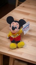 Vintage Disney Mickey Mouse 8" Bean Bag Plush Spirit of Mickey Shirt - EUC