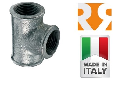 CROCE TEE 4 VIE GHISA RACCORDERIA ZINCATA DA 1/2 A 2 RACCORDI IDRAULICI - Foto 7