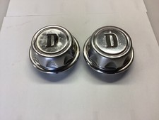 2 1970s Vintage Datsun Rally Wheel Chrome Centre Caps 2 1970s Vintage Datsun Rally Wheel Chrome Centre Caps