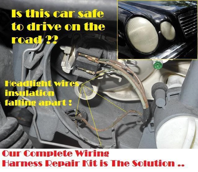 Conector de arnés de cableado de faros 99-01 para Mercedes Benz E320 B360H Foto 2 de 3