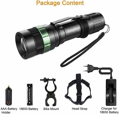 EasyAcc aufladbare Taschenlampe 500lm mit Cree LED