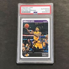 2014-15 Panini NBA Hoops #135 Jordan Hill Signed Card AUTO PSA Slabbed Lakers