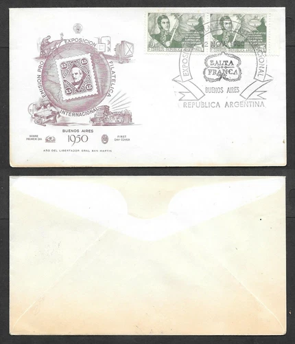 1950 Argentina First Day Cover - Philatelic Exhibition