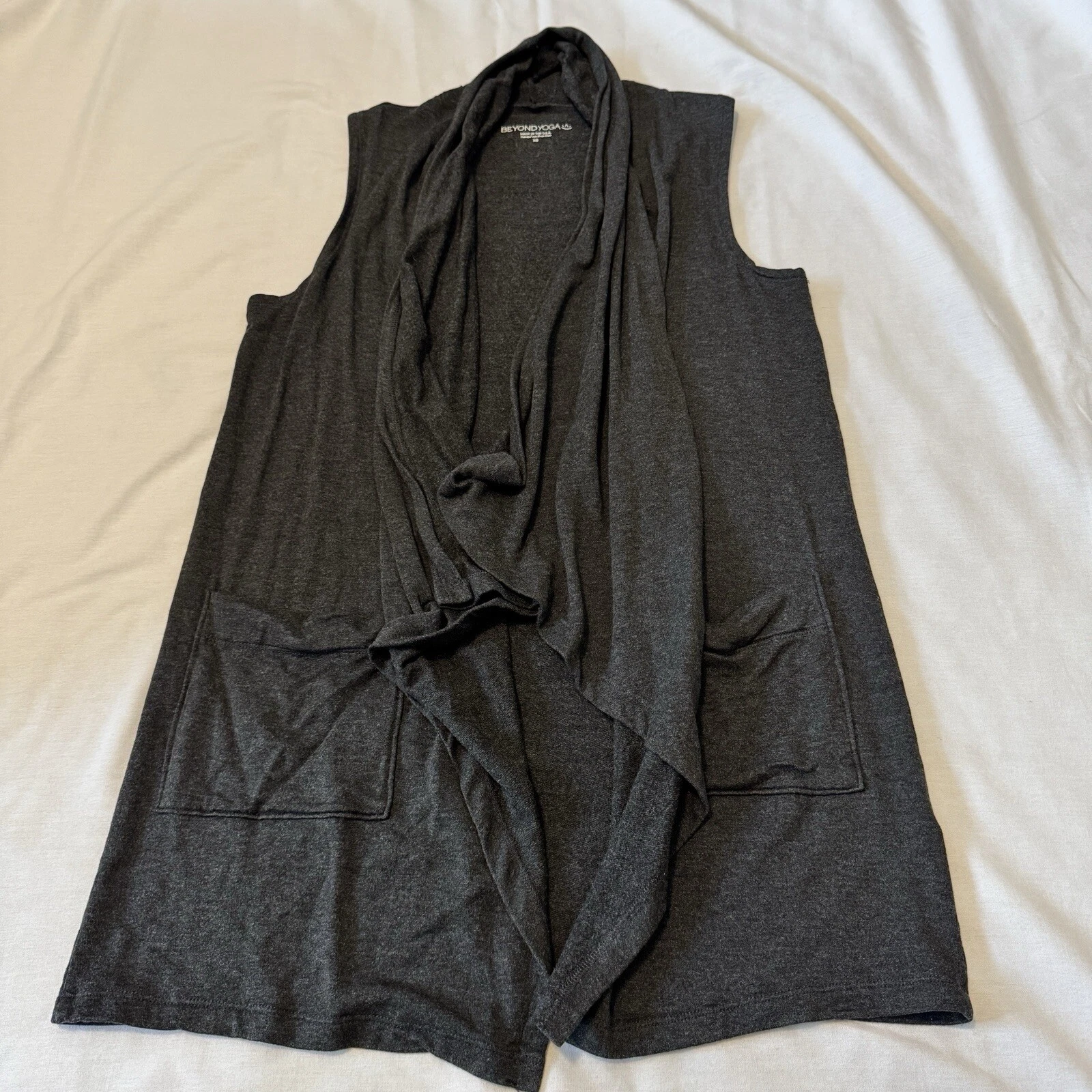 beyond-yoga satisfaction draped performance vest cardigan soft 