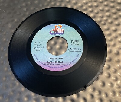 Carl Douglas Kung Fu Fighting And Gamblin' Man 45 RPM Vinyl 2140