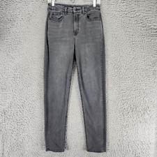 American Eagle Outfitters Jeans Womens 2 Long Black High Rise Curvy Mom GUC 