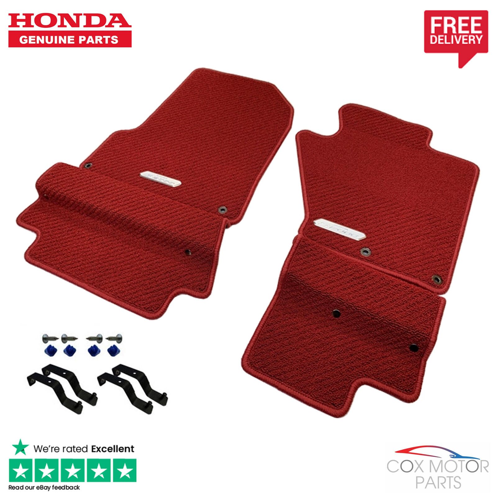 Genuine Honda S2000 Premium Red Carpet Mats (RHD) eBay