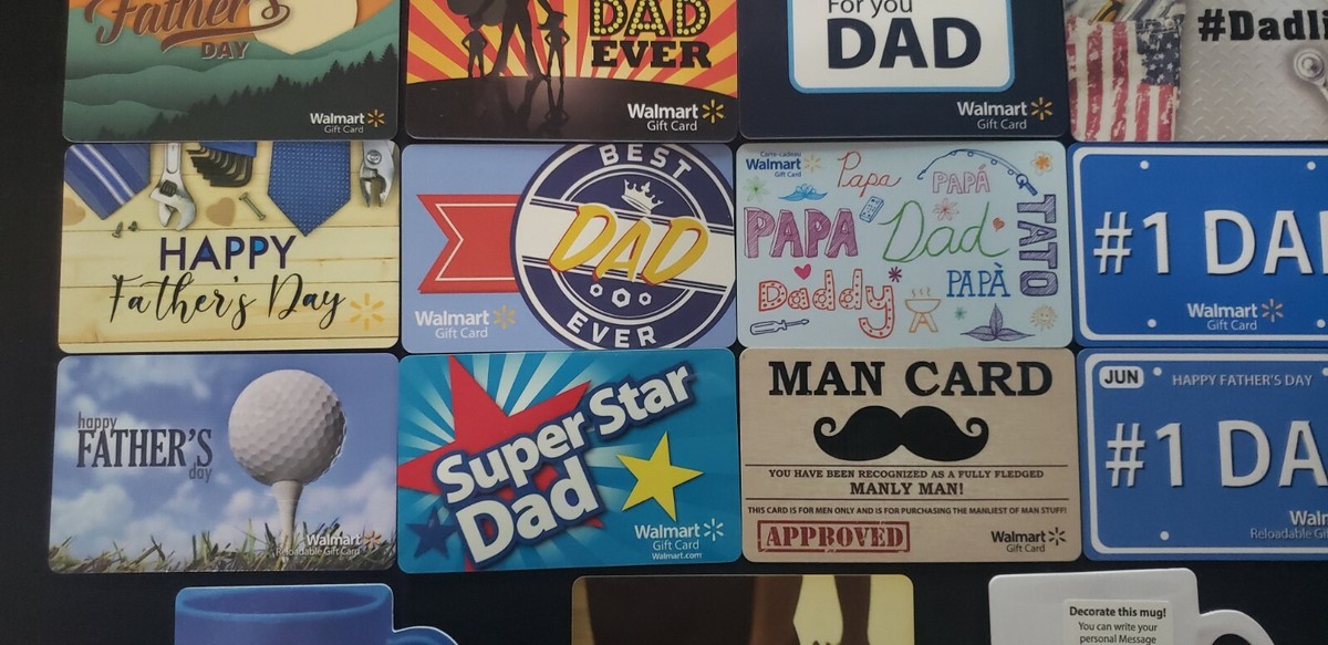 Walmart Father's Day Dad 19 Assorted Gift Card Lot NO Value