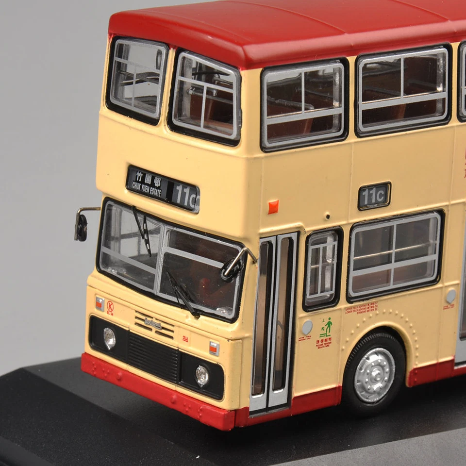 1:76 Classic Hongkong 11c Road Double Decker Bus KMB Car Vehicle Kids Gifts Toys - Image 3 of 4