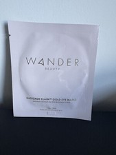 Image of Wander Beauty Baggage Claim Gold Eye Masks 1 Pair Aloe Leaf Juice Calendula NEW