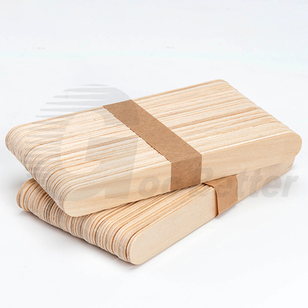 100 Stück Eisstiele Aus Holz, 93 X 10 Mm - Glatte Kanten, Für Basteln, DIY, Eis Am Stiel & Unterricht
