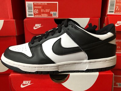 Nike Dunk Low Black White Panda Size 4Y - 7Y GS CW1590-100 New