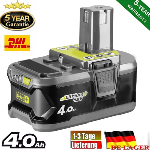 FüR P108 Ryobi Akku 18V Lithium Ionen 5,0Ah Batterie One Plus RB18L50 P104-image