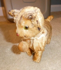 Vintage 1960s Japan Alps Windup Walking Cat Kitten Animal 5" Tall