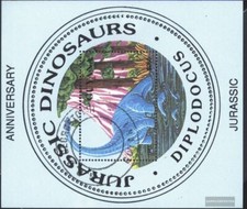 guyana Bloc 277 oblitéré 1993 récents et extinkte Flora