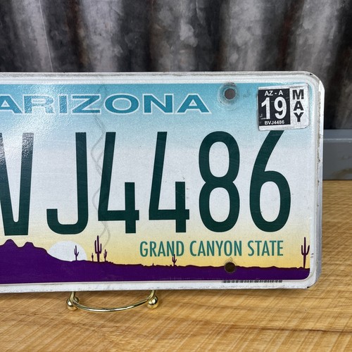 Arizona State License Plate Tag Man Cave Decoration Craft Expired 5/19 BVJ4486 - Picture 3 of 4