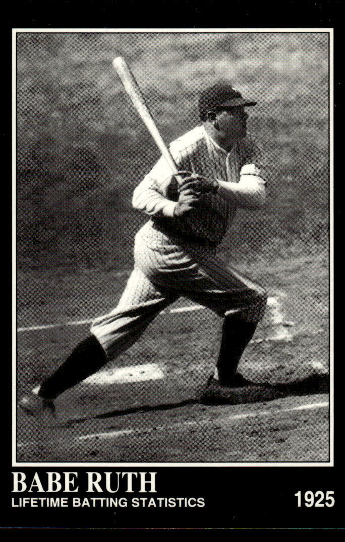 1992 Megacards Babe Ruth #2 Lifetime Batting Statistics