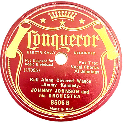 Johnny Johnson - Roll Along Covered Wagon / Put On An Old Pair of Shoes - Record