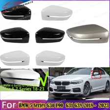  Pianted for BMW 5 Series G30 F90 2018 - 2023 Side Mirror Cover Wing Housing Cap