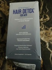 Hair Detox Biotin for Men Promotes Hair Growth Stress Relief 120Caps 5000 MCG