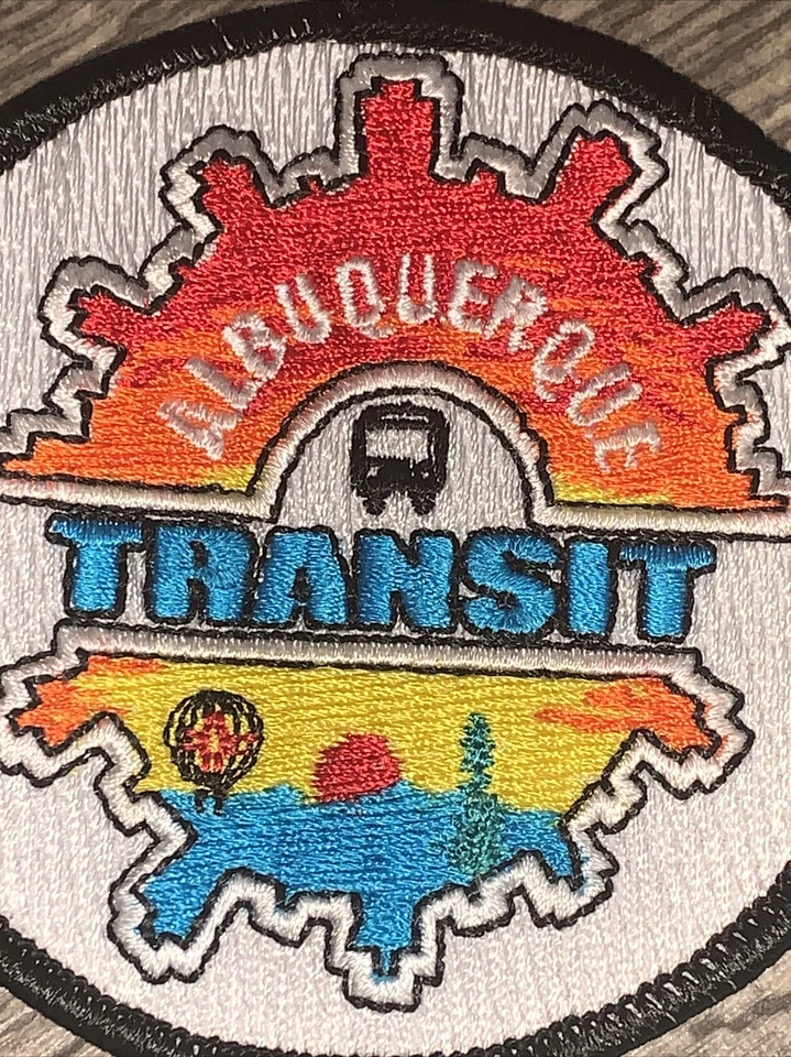 Rare 3” ALBUQUERQUE TRANSIT EMBROIDERED IRON-ON PATCH applique NEW MEXICO ABQ - Image 4 of 4