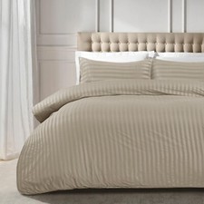 Luxury Egyptian Stripe Duvet Quilt Covers Bedding Set Single Double King Size