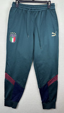 PUMA Italy Italia FIGC Iconic MCS Track Pants Ponderosa Green Mens Medium