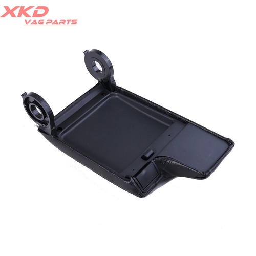 Black Armrest Center Console Lid Cover Leather Synthetic For 1999-2004 BMW E46 - Picture 6 of 7