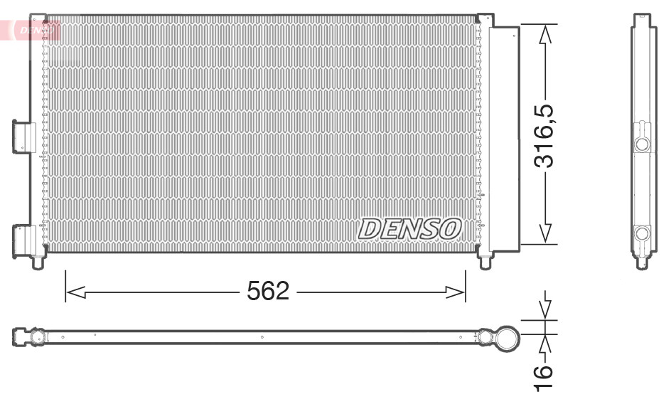 DENSO DCN09072 Condenser, air conditioning for FIAT,LANCIA