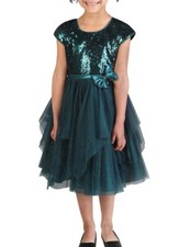 Jona Michelle Girls' Dress | Size 2T-12 | Col: Purple, Green & More | Cute Kids