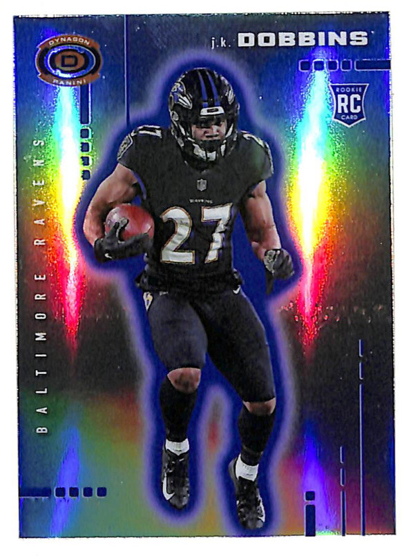 2022 Panini Chronicles JK Dobbins Dynagon SILZER PRIZM rookie card