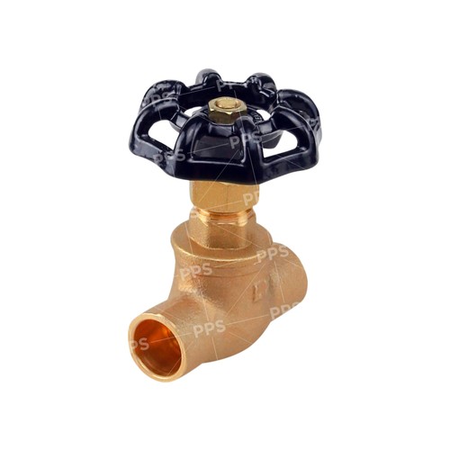Midline Valve 1/2"in-3/4"in Brass Short Globe Style Stop Valve Lead Free Sweat