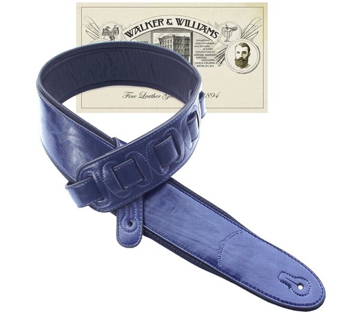 Walker & Williams STR-04 Distressed Mahogany Brown Italian Leather Padded G