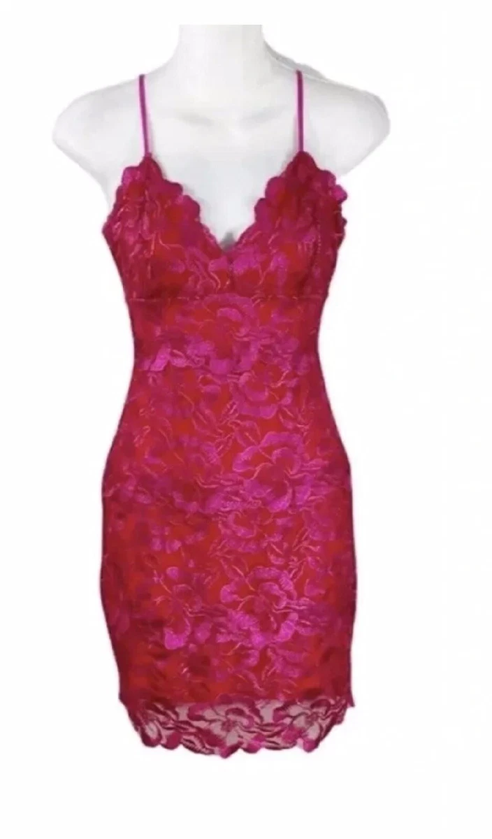 Guess pink top lace dress