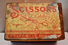 Vintage nożyczki W.D.&H.O.Wills, Bristol & London reklamowa blaszana puszka przedmiot kolekcjonerski