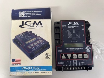 ICM Controls ICM450A Plus 3 Phase Line Voltage Monitor 190-600VAC - New Open Box