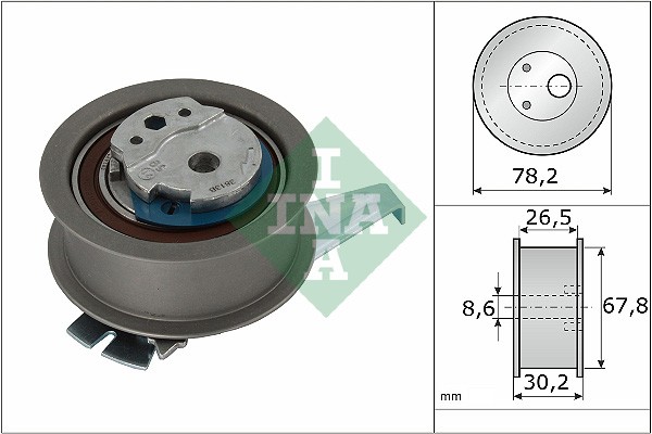 INA 531 0962 10 Tensioner Pulley, Timing Belt for Audi, Cupra, Seat, Skoda, VW