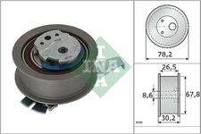 INA 531 0962 10 Tensioner Pulley, Timing Belt for Audi, Cupra, Seat, Skoda, VW