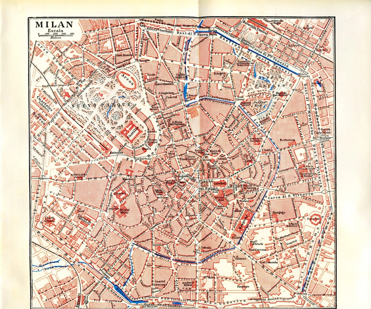 Milan Antique Europe City Maps for sale | eBay