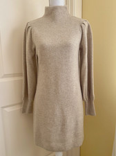 Madewell ($128) Wool-Blend Turtleneck Midi Dress in Hthr Stone Women's Small