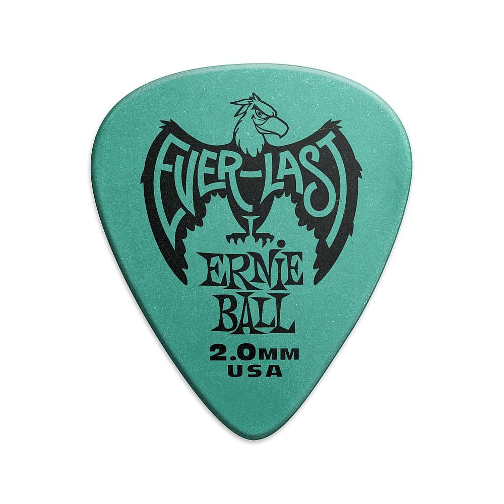 Ernie Ball Everlast Delrin Guitar Picks / Plectrums Pack of 12 (2 mm)