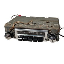 55 1955 Chevy Chevrolet Chrome Pushbutton Radio 1956 56 Turns On W Knobs
