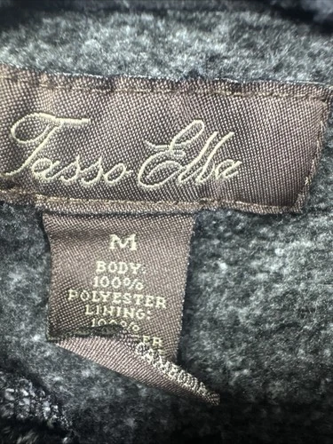 Tasso Elba Full Zip Fleece Lined Knit Jacket Elbow Patches Men's M image 7