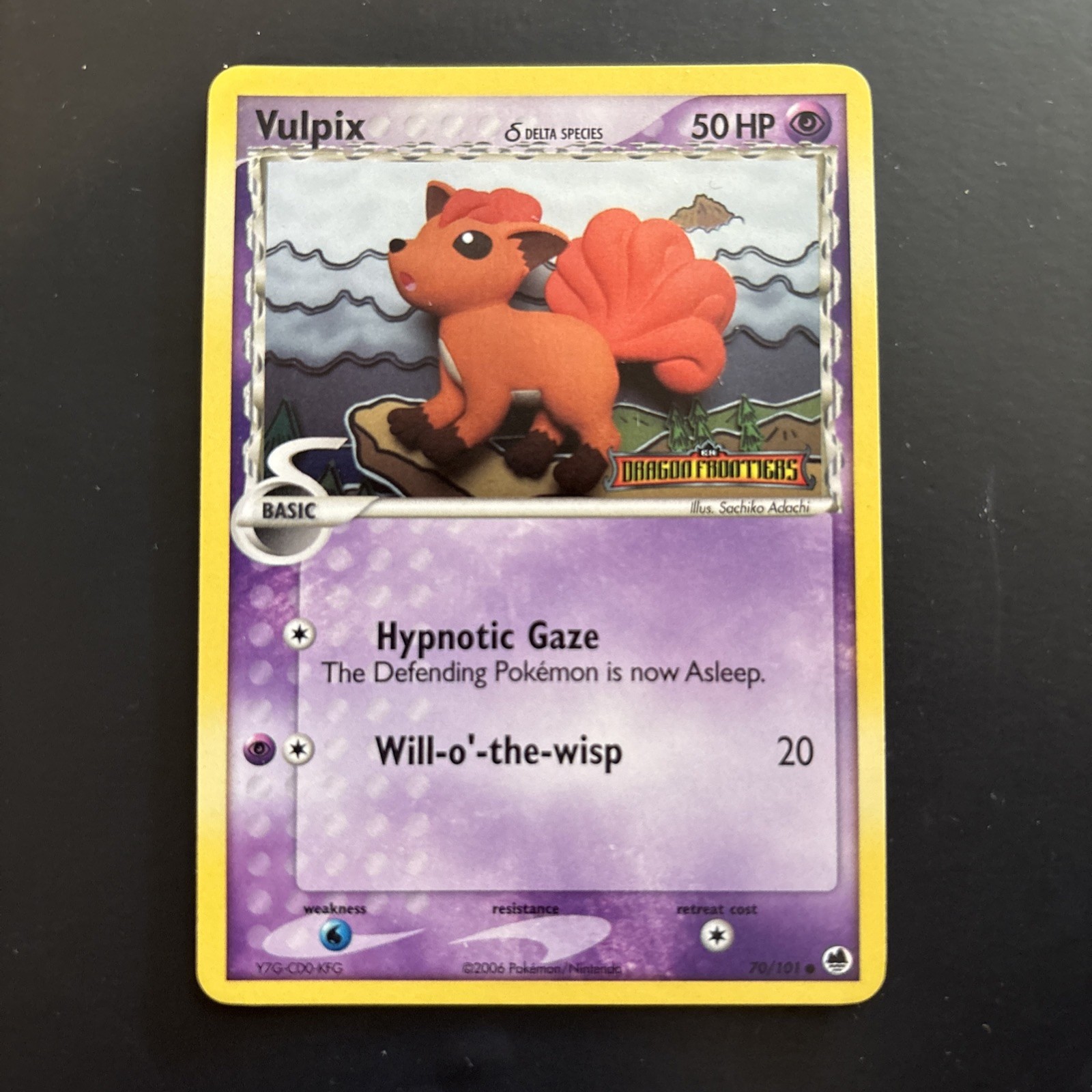 POKEMON TCG VULPIX 70/101 REVERSE HOLO STAMPED COMMON NEAR MINT DRAGON FRONTIERS