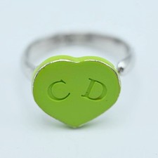 Christian Dior CD/Heart Motif GP Open Ring Li...