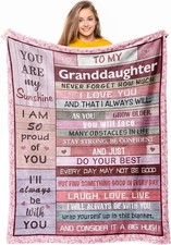 Granddaughter Gifts from Grandma Grandpa, 60"x50", Pink -