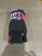 Sports Series Mac Tools USA Men's Over Calf Soft Black Gray Two Pair Socks New