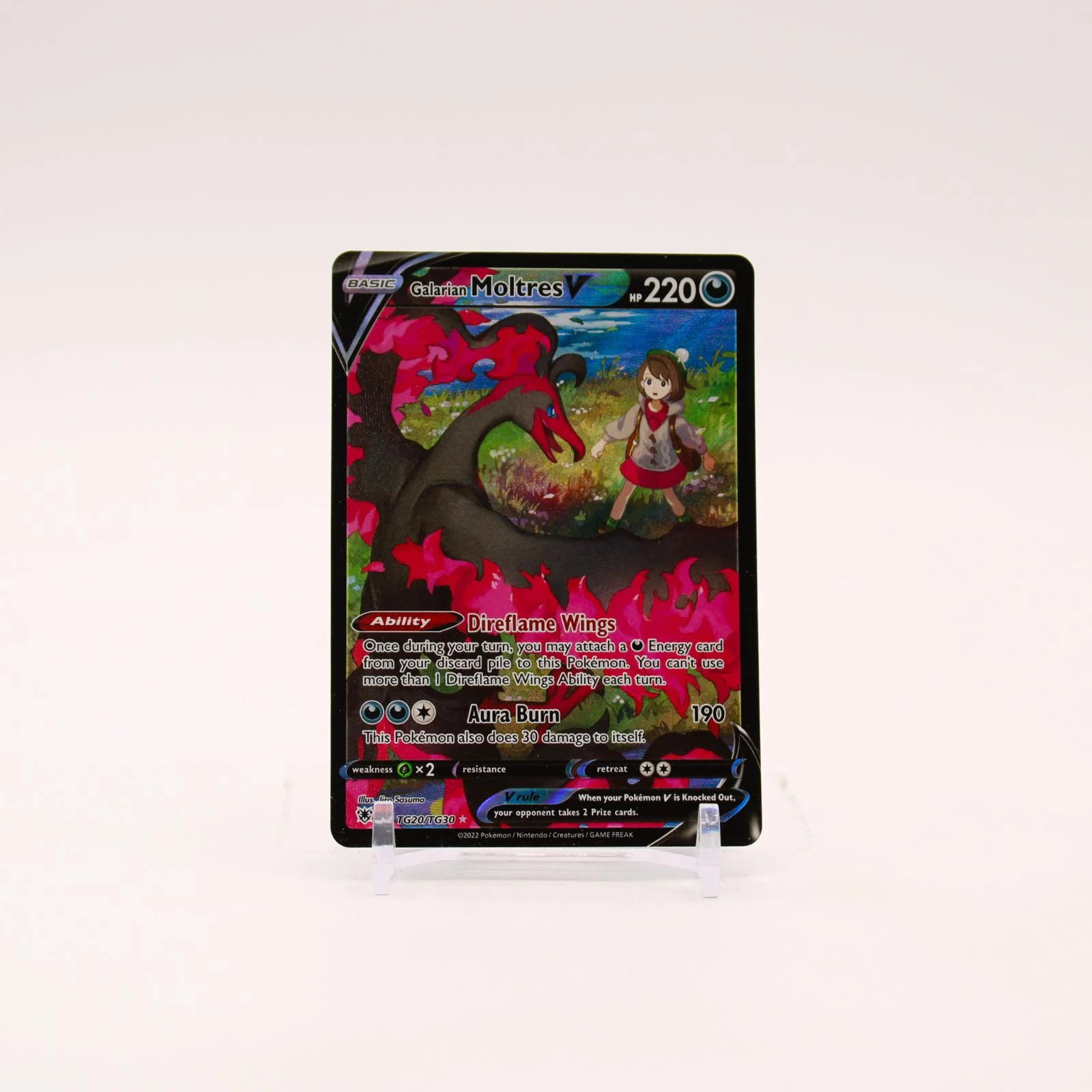 Galarian Moltres V - TG20/TG30 Astral Radiance Trainer Gallery Holo Pokemon - NM