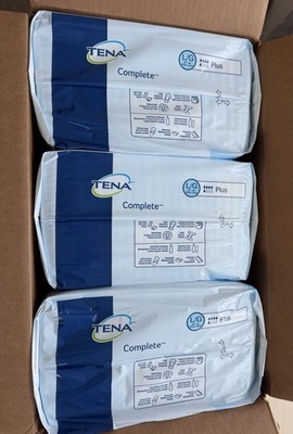 TENA Complete PLUS Briefs Adult Unisex Large Diapers Disposable 72 Ct
