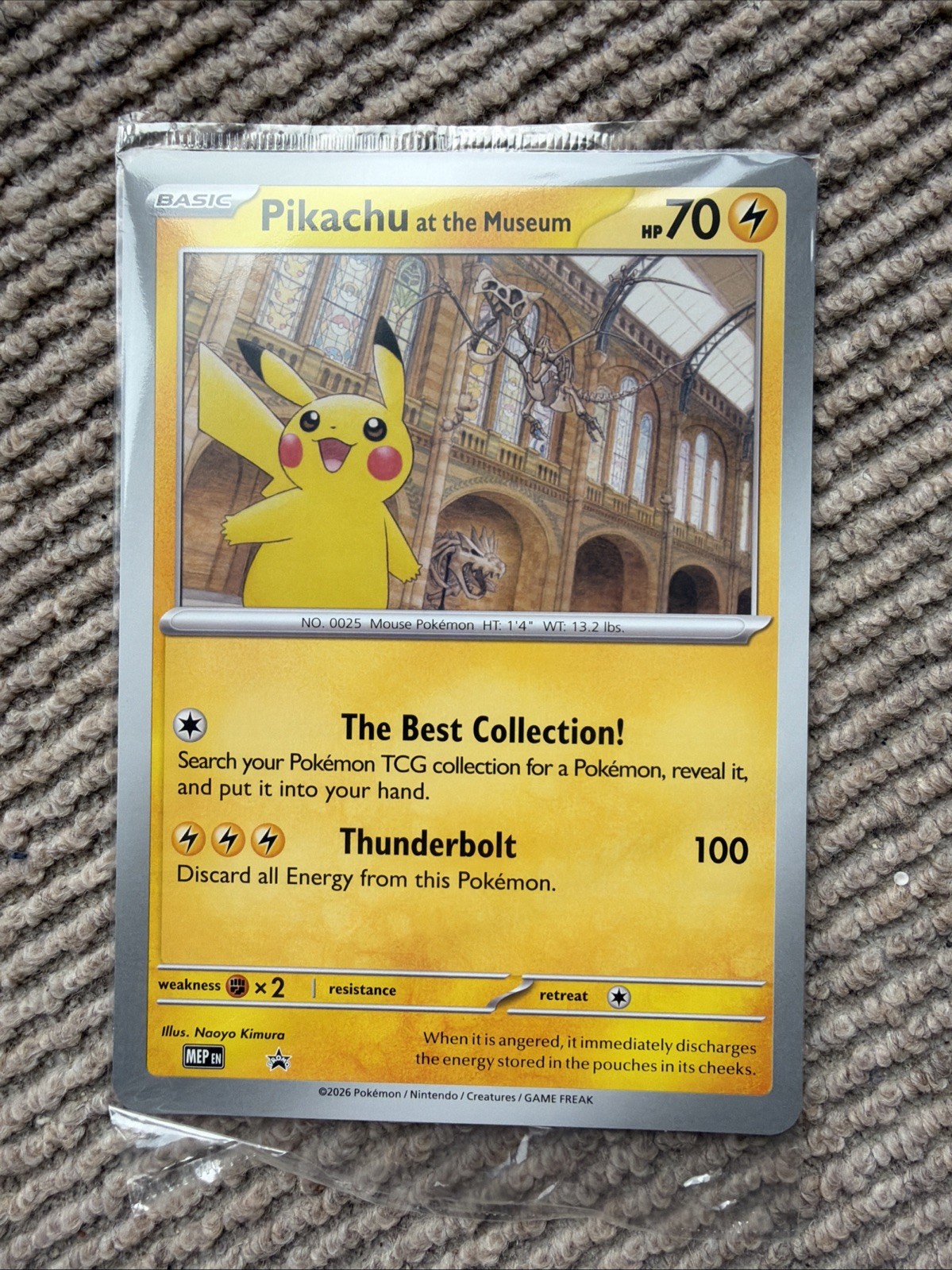 Sealed Pikachu At The Museum Jumbo Pokemon Card